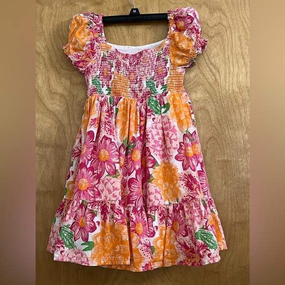 J by Joie Floral Pink and Orange  Dress 5 - Picture 2 of 5